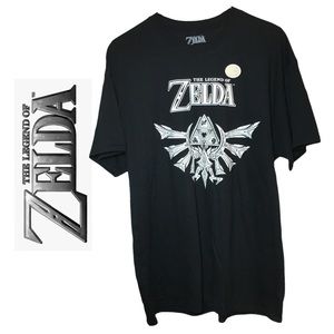The Legend Of Zelda Black & White Short Sleeve T Shirt Nintendo Gamer Apparel XL
